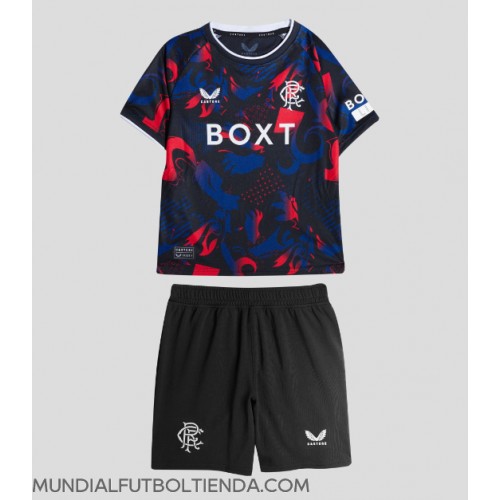 Camiseta Rangers Tercera Equipación Replica 2024-25 para niños mangas cortas (+ Pantalones cortos)